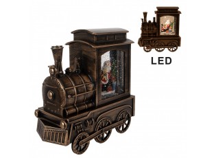 Svítící LED dekorace vláček se Santou - 20*9*21 cm / 3*AA