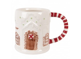 Mug Gingerbread House 400 Ml White Ceramic - 14*9*10 cm / 400 ml