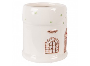 Mug Gingerbread House 400 Ml White Ceramic - 14*9*10 cm / 400 ml