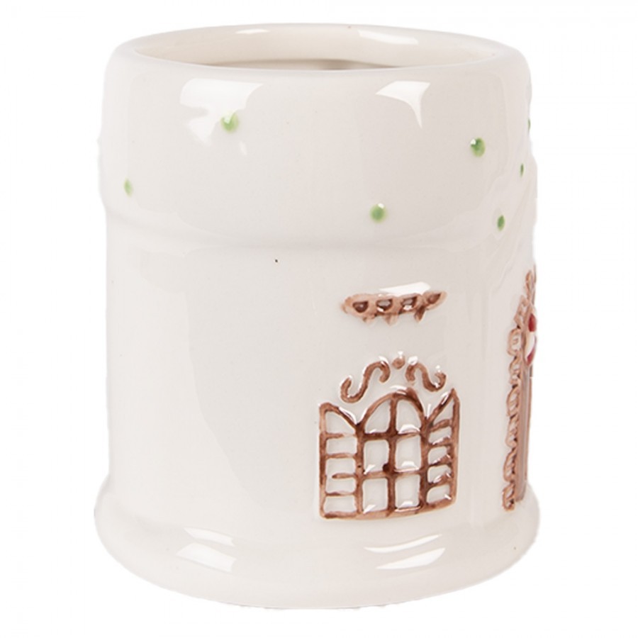 Mug Gingerbread House 400 Ml White Ceramic - 14*9*10 cm / 400 ml