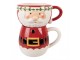 Červený keramický hrnek Santa Claus - 15*12*17 cm / 400 ml / 500 ml Colmore by Diga