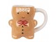 Hnědý keramický hrnek Perníček Gingerbread - 14*8*11 cm / 300 ml Clayre & Eef