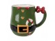 Zelený keramický hrnek Santa Claus - 13*9*10 cm / 400 ml Clayre & Eef