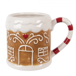 Hnědý hrnek perníková chaloupka Gingerbread - 14*10*10 cm / 350 ml