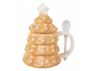 Mug Christmas Tree 350 Ml Brown Ceramic - 16*12*18 cm / 350 ml