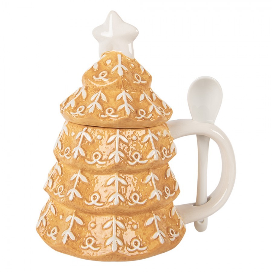Mug Christmas Tree 350 Ml Brown Ceramic - 16*12*18 cm / 350 ml