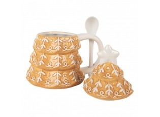 Mug Christmas Tree 350 Ml Brown Ceramic - 16*12*18 cm / 350 ml