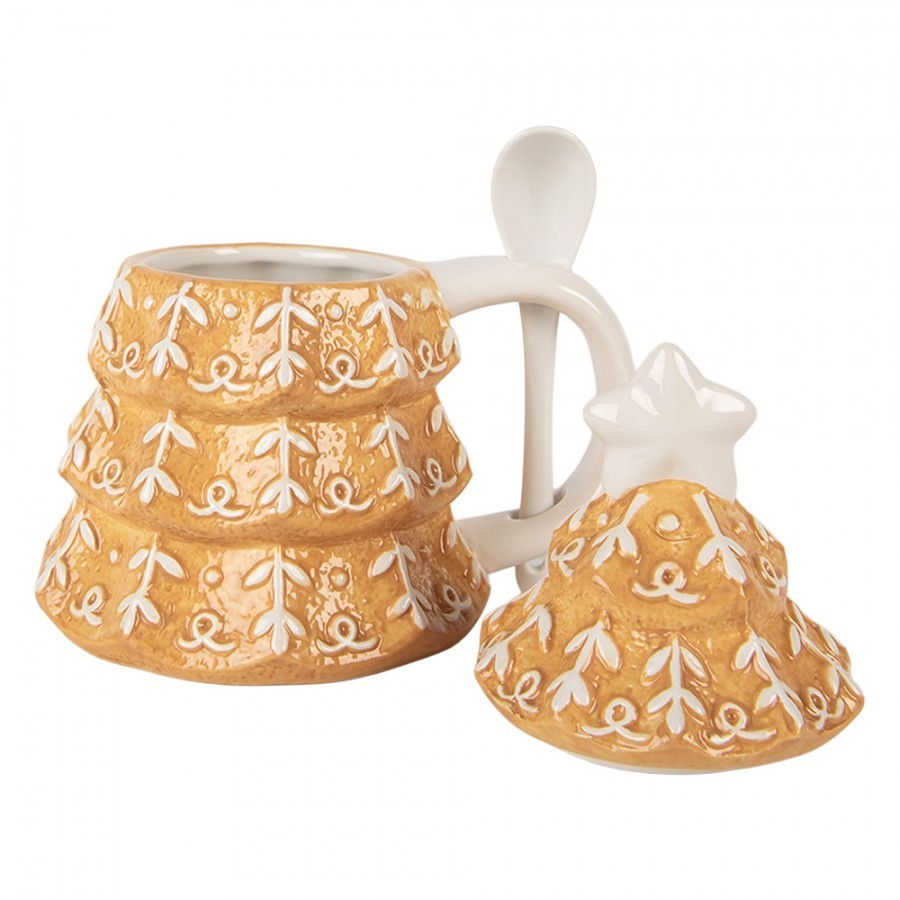 Mug Christmas Tree 350 Ml Brown Ceramic - 16*12*18 cm / 350 ml