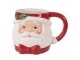 Bílo-červený keramický hrnek Santa Claus - 13*10*9 cm / 300 ml Clayre & Eef