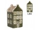 Zelený keramický LED domek Lamont - 4*4*8 cm Clayre & Eef