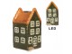 Zelený keramický LED domek Lamont - 4*4*8 cm Clayre & Eef