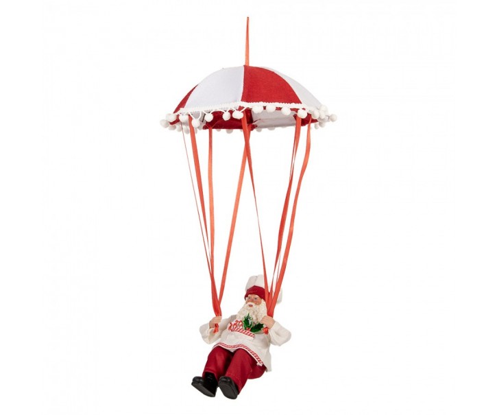 Christmas Decoration Figurine Santa Claus 25x25x55 Cm Red Plastic - 25*25*55 cm Clayre & Eef