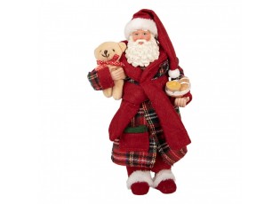 Christmas Decoration Figurine Santa Claus 16x11x28 Cm Red Plastic - 16*11*28 cm