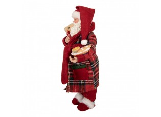 Christmas Decoration Figurine Santa Claus 16x11x28 Cm Red Plastic - 16*11*28 cm
