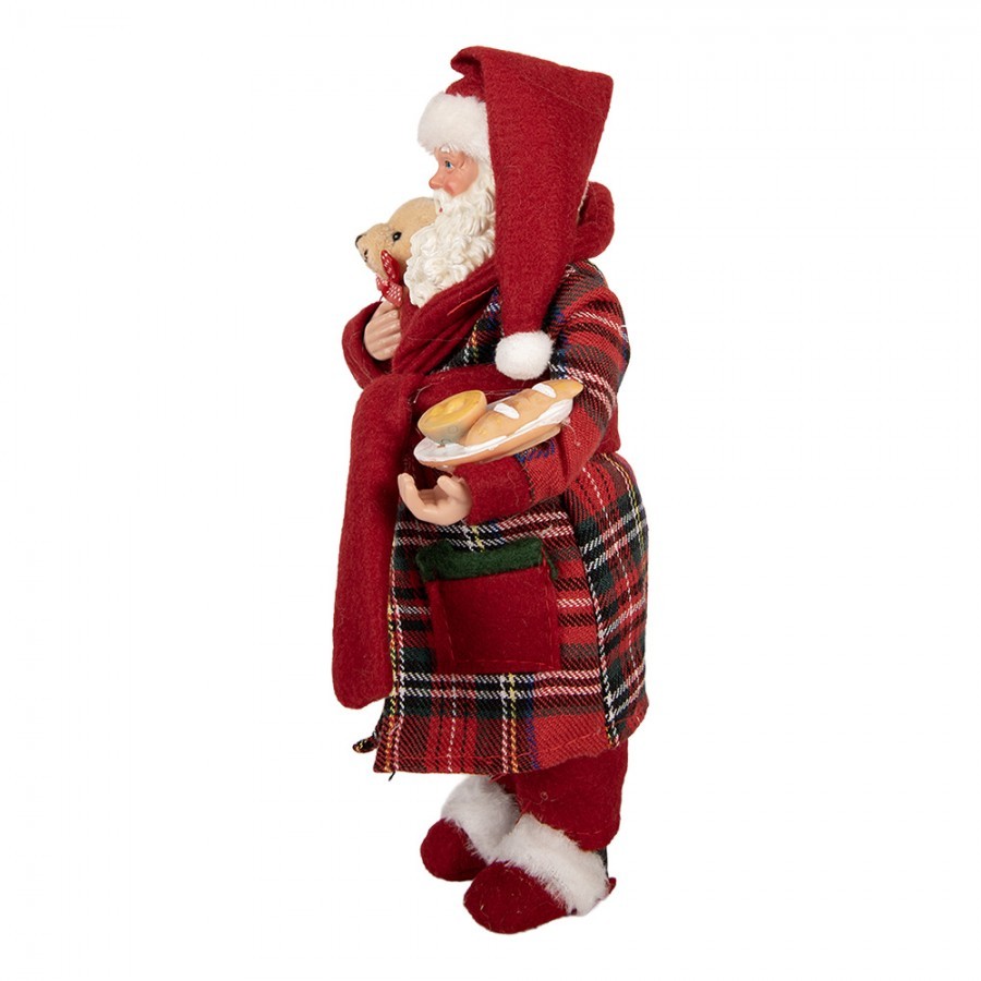 Christmas Decoration Figurine Santa Claus 16x11x28 Cm Red Plastic - 16*11*28 cm