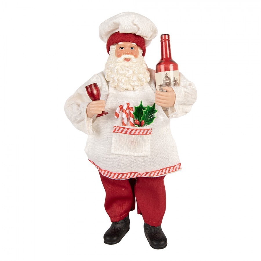 Christmas Decoration Figurine Santa Claus 15x10x27 Cm Red Plastic - 15*10*27 cm
