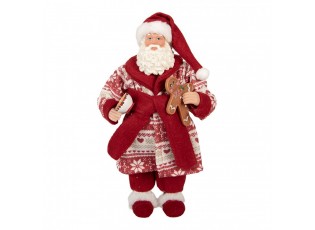 Christmas Decoration Figurine Santa Claus 15x11x28 Cm Red Plastic - 15*11*28 cm