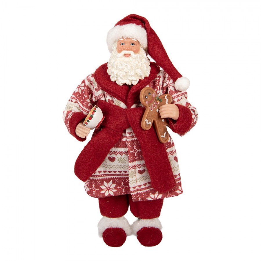 Christmas Decoration Figurine Santa Claus 15x11x28 Cm Red Plastic - 15*11*28 cm