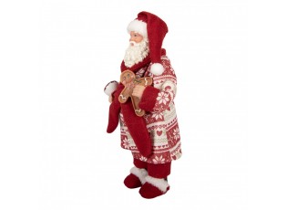 Christmas Decoration Figurine Santa Claus 15x11x28 Cm Red Plastic - 15*11*28 cm