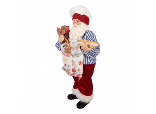Christmas Decoration Figurine Santa Claus 15x10x26 Cm Red Plastic - 15*10*26 cm
