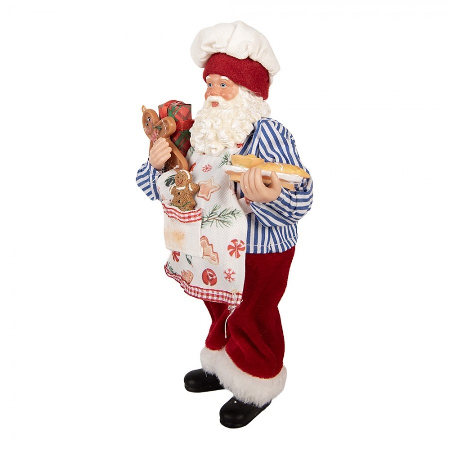 Christmas Decoration Figurine Santa Claus 15x10x26 Cm Red Plastic - 15*10*26 cm