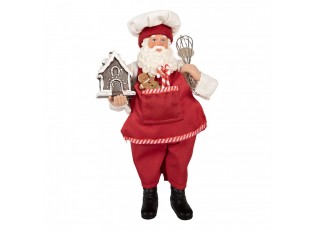 Christmas Decoration Figurine Santa Claus 16x9x26 Cm Red Plastic - 16*9*26 cm