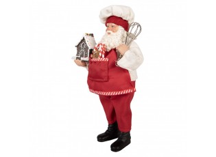 Christmas Decoration Figurine Santa Claus 16x9x26 Cm Red Plastic - 16*9*26 cm