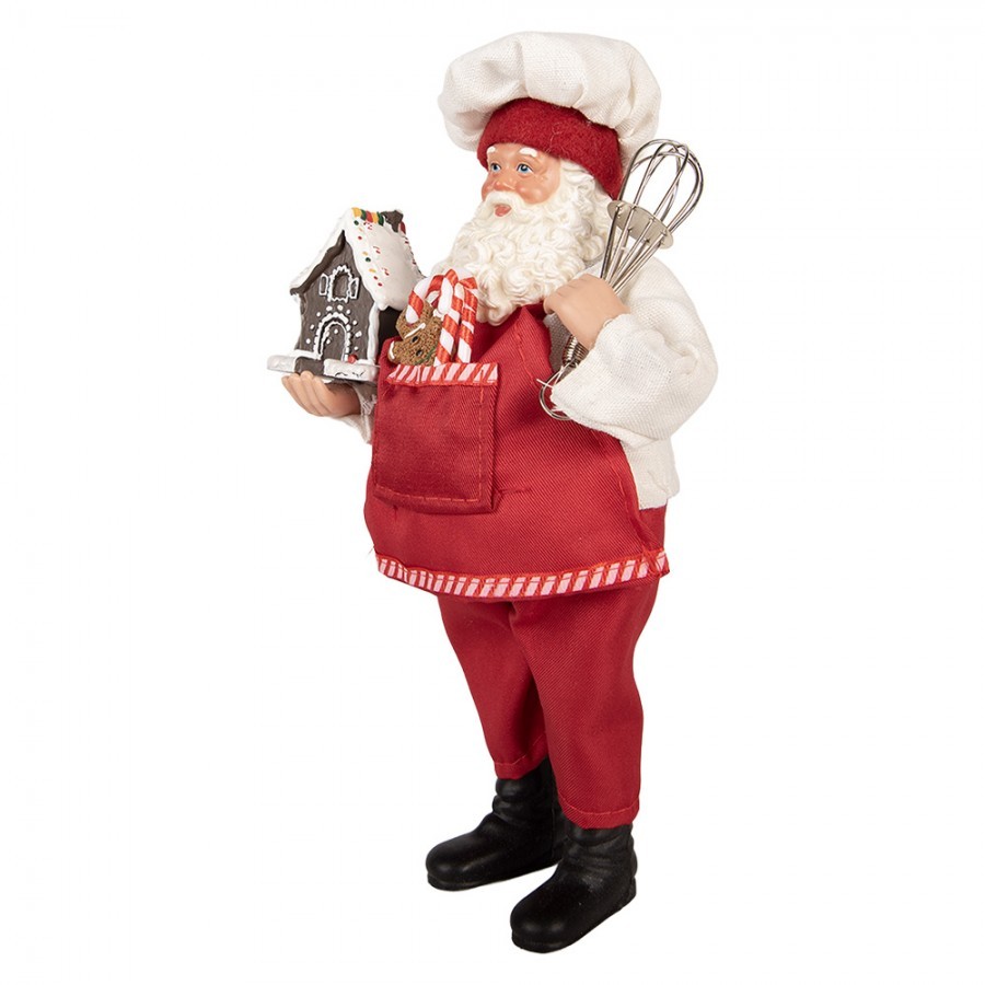 Christmas Decoration Figurine Santa Claus 16x9x26 Cm Red Plastic - 16*9*26 cm