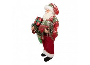 Christmas Decoration Figurine Santa Claus 16x11x27 Cm Red Plastic - 16*11*27 cm