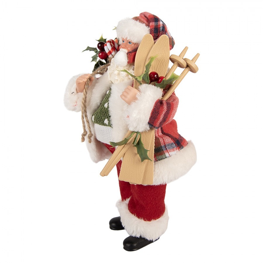 Christmas Decoration Figurine Santa Claus 16x13x27 Cm Red Plastic - 16*13*27 cm