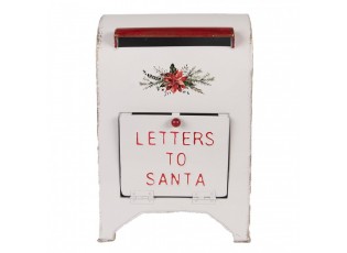 Christmas Decoration Figurine Mailbox 20x14x30 Cm White Metal - 20*14*30 cm