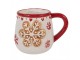 Bílý vánoční keramický hrnek vločka Snowflakes - 13*10*10 cm / 375 ml Clayre & Eef