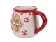 Bílý vánoční keramický hrnek vločka Snowflakes - 13*10*10 cm / 375 ml Clayre & Eef