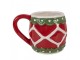 Červeno-zelený vánoční keramický hrnek - 13*10*9 cm / 375 ml Clayre & Eef