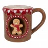 Hnědý keramický hrnek perníček Gingerbread Man - 14*10*10 cm / 375 ml