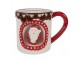 Bílý vánoční keramický hrnek Santa Claus - 14*10*10 cm / 375 ml Clayre & Eef