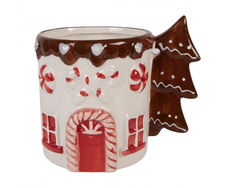 Vánoční hrnek se stromkem Christmas Tree - 13*10*11 cm / 400 ml Clayre & Eef