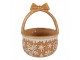 Hnědá keramická miska košík s vločkami Gingerbread - Ø15*21 cm Clayre & Eef