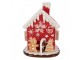 Červená keramická dóza perníková chaloupka Gingerbread - Ø 22*28 cm Clayre & Eef