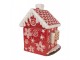 Červená keramická dóza perníková chaloupka Gingerbread - Ø 22*28 cm Clayre & Eef