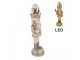 Béžová dekorace Louskáček Nutcracker s LED světýlky - 14*14*49 cm / 3*AA Clayre & Eef