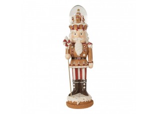 Perníkový Louskáček Nutcracker s LED světýlky - 14*13*48 cm / 3*AA