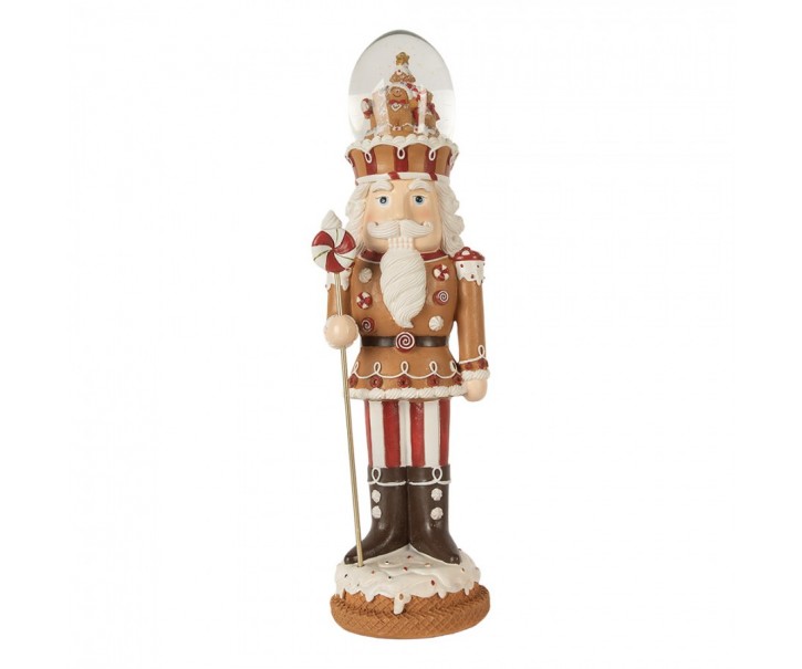 Perníkový Louskáček Nutcracker s LED světýlky - 14*13*48 cm / 3*AA Clayre & Eef