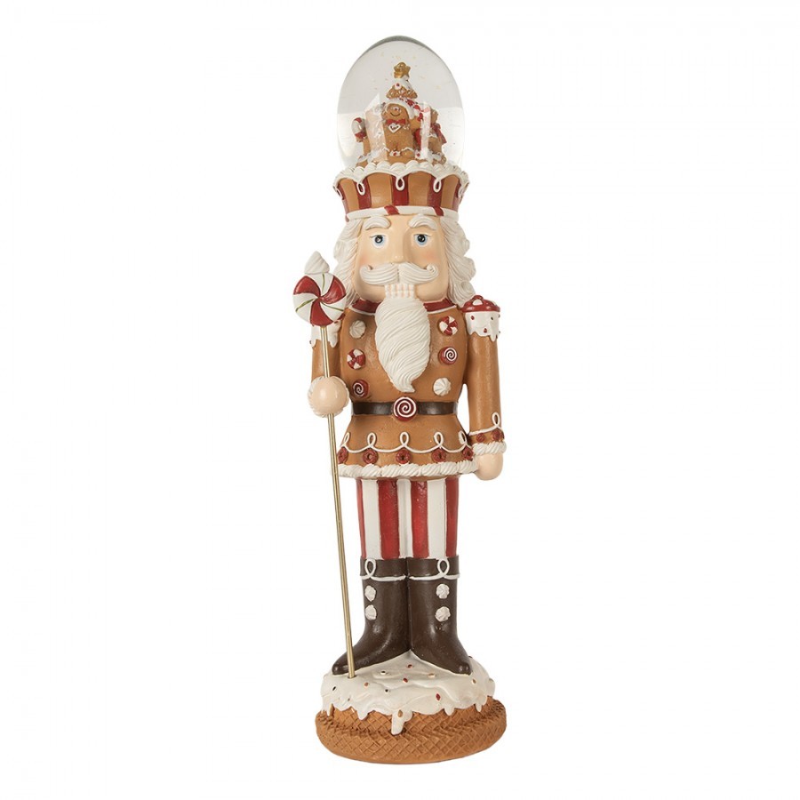 Perníkový Louskáček Nutcracker s LED světýlky - 14*13*48 cm / 3*AA