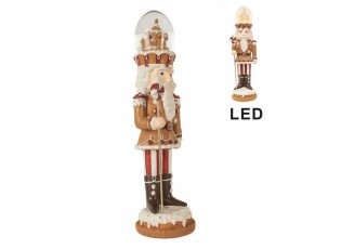 Perníkový Louskáček Nutcracker s LED světýlky - 14*13*48 cm / 3*AA