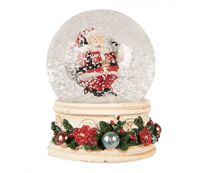 Vánoční sněžítko s motivem Santa Clause - Ø 5*6 cm Clayre & Eef