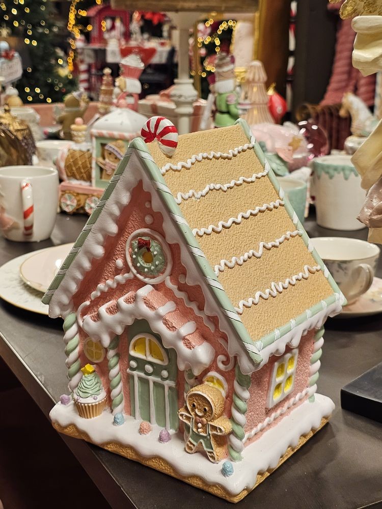Barevná perníková chaloupka Gingerbread House - 20*16*25 cm