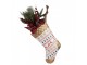 Christmas Ornament Christmas Stocking 25x6x62 Cm White Metal - 25*6*62 cm Clayre & Eef