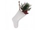 Christmas Ornament Christmas Stocking 25x6x62 Cm White Metal - 25*6*62 cm Clayre & Eef