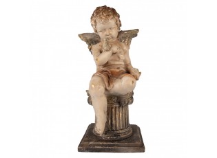 Béžová antik dekorace socha andílek Angel Vintage - 30*30*60 cm